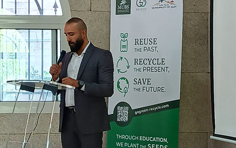 MUBS and Go Green Recycle (GGR) Host an Event to Raise Awareness about Recycling Practices in Aley